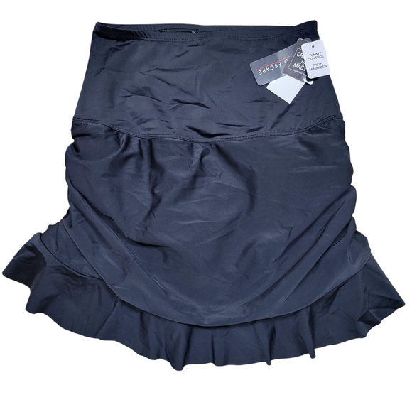 Island Escape Tummy Control Thigh Minimizer Skort Size 8 Women’s Black NWT - Picture 2 of 9